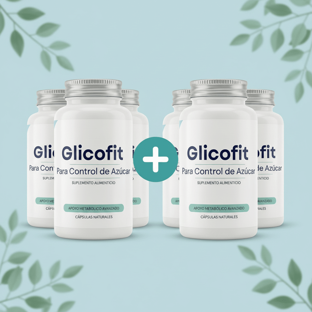Glicofit 6 Unidades - fundo azul claro com ramos naturais